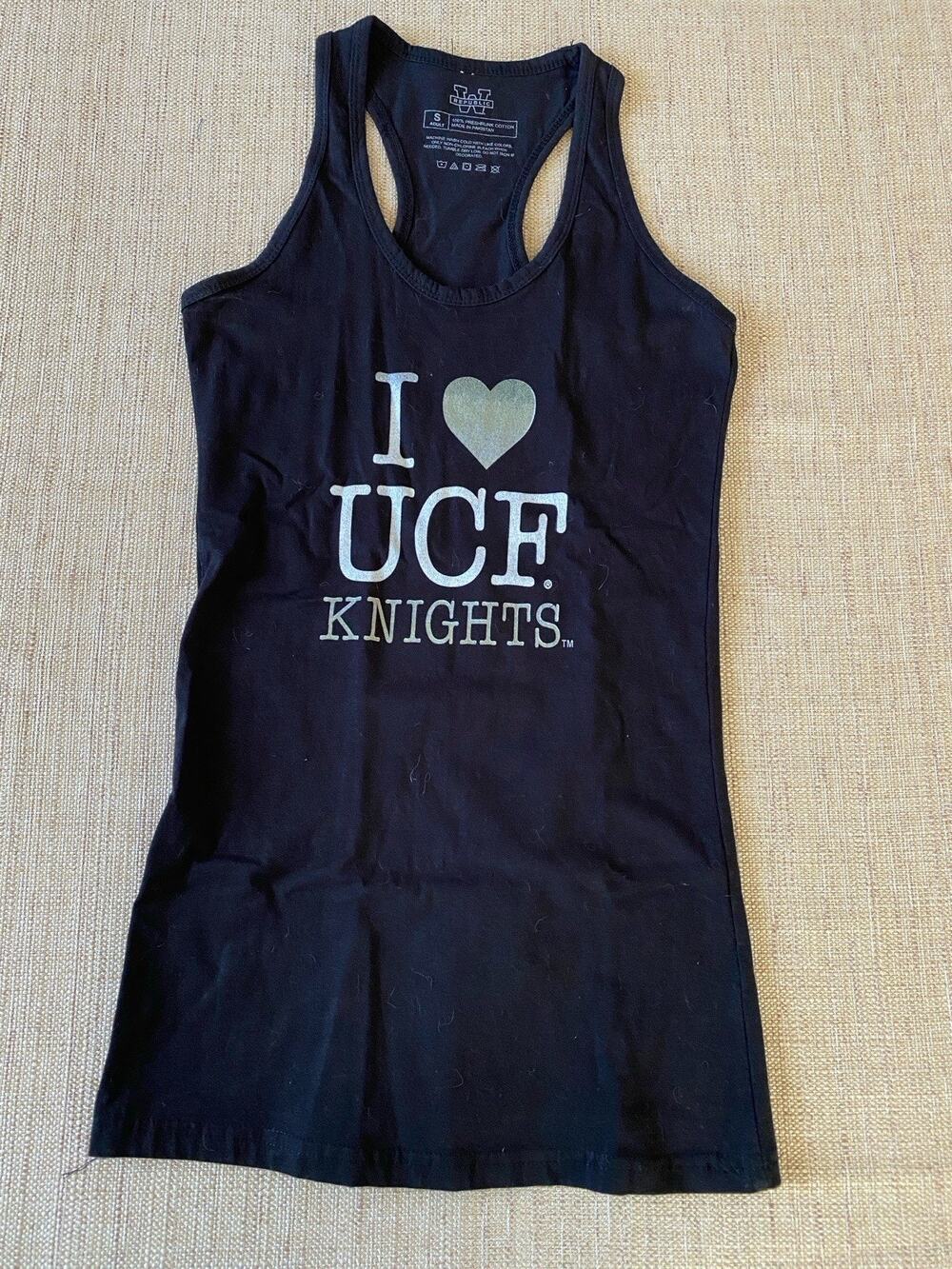W REPUBLIC Women I Love Tank Top, Black Preshrunk Cotton S